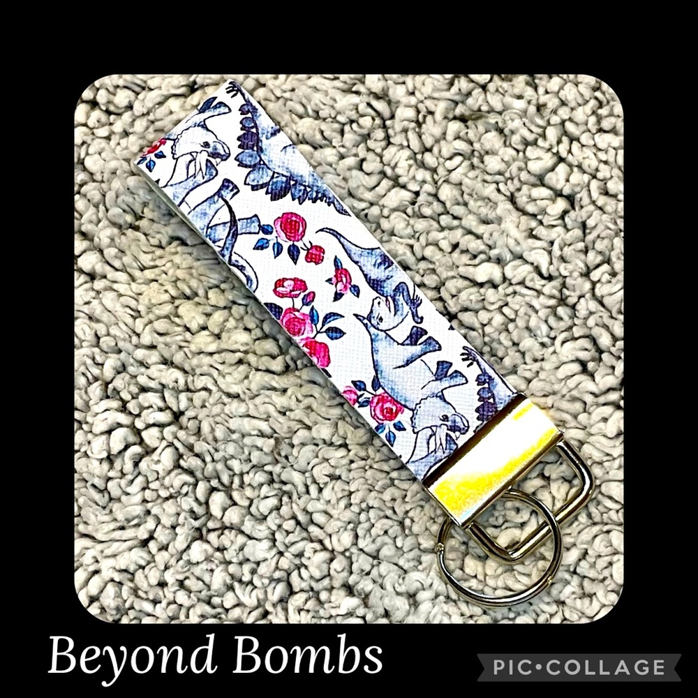 Dinosaur Wristlet Keychain